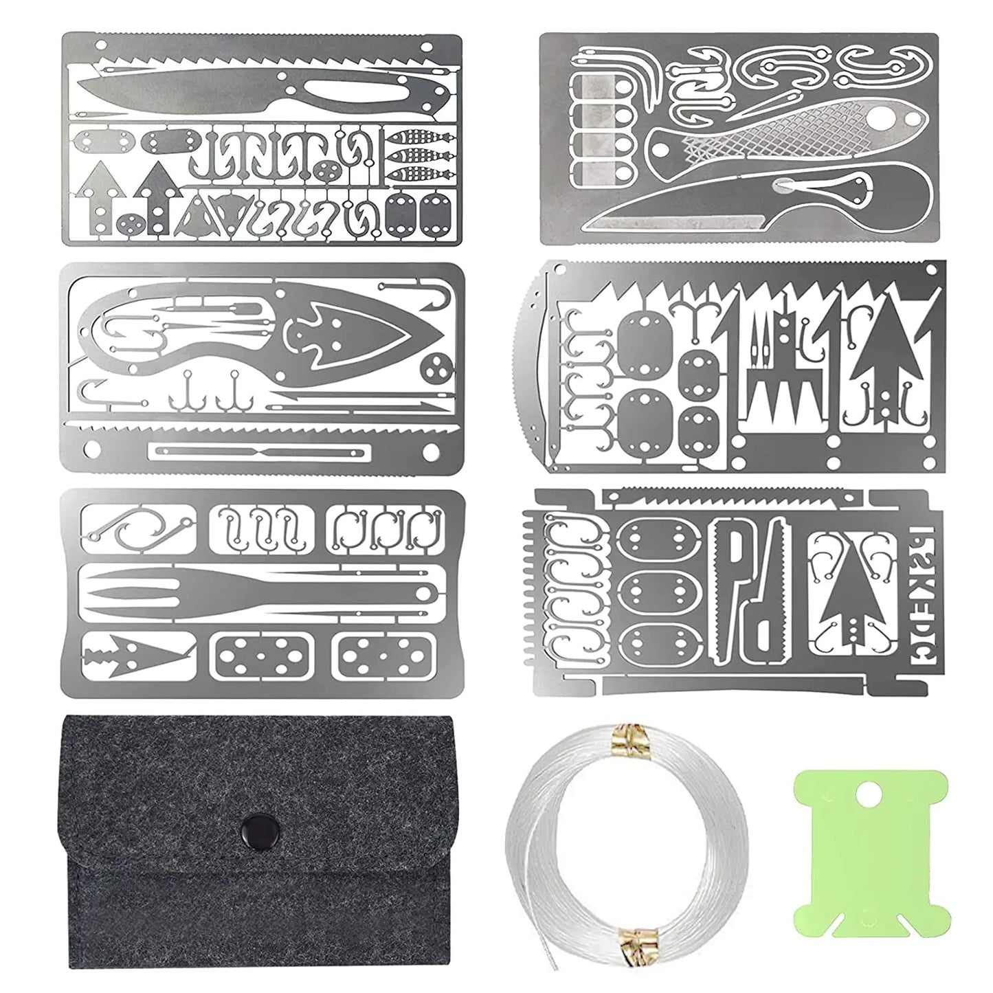 Hukado 9-teiliges Survival-Karten-Set