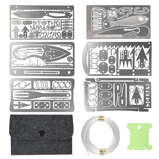 Hukado 9-teiliges Survival-Karten-Set